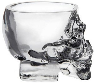 骷髅头酒杯 创意头骨酒杯 伏特加烈酒杯子新奇特玻璃杯子水杯包邮