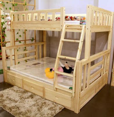 特价 包邮实木儿童床上下铺上下床高低床子母床松木双层床母子床