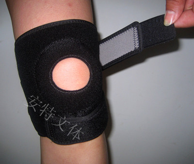 高档运动护膝 绑带式 可调节 篮球 登山 足球 加压 自行车 单只装