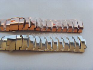 手表配件021钨钢表带男女款玫瑰金  本色 介金  黄金色钨钢表表带