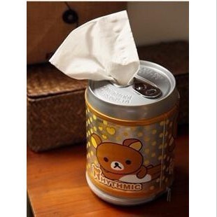 san-x 轻松熊 rilakkuma  易拉罐造型 纸巾筒 纸巾抽 卷纸纸巾盒