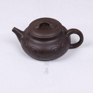 茶道 宜兴紫砂手拉壶 紫砂如意大容量茶壶 功夫茶具 约250-420cc