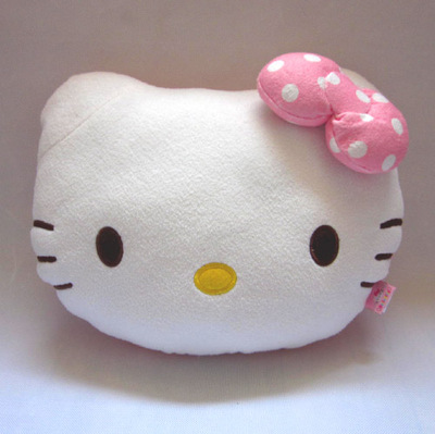hello kitty凯蒂猫卡通可爱粉色波点 汽车内饰用品抱枕头枕腰靠枕