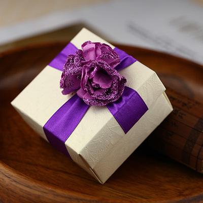 玫瑰花 喜糖盒 成品发货 欧式方形糖果盒子创意结婚庆用品批发