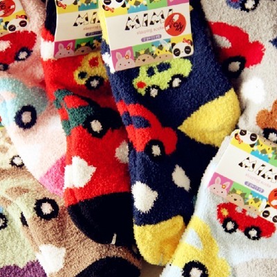 出口韩国可爱儿童宝宝袜子软绵绵加厚袜儿童袜保暖袜毛巾袜睡眠袜