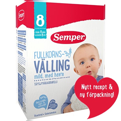 新版包装盒装瑞典Semper森宝谷物奶粉8个月以上健康肠胃