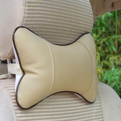 夏季新款丹尼皮汽车头枕车用靠枕护颈枕汽车颈枕一对装 汽车用品