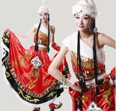唐古拉风藏服藏族服装舞台演出服装民族表演服装新款女装西藏服装