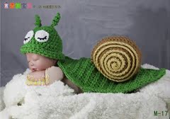楼拍照服装毛线编织小蜗牛宝宝拍照衣服婴儿照相服装道具服装