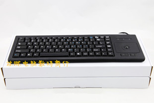 超薄带轨迹球鼠标工业机房服务器电脑一体式USB PS2圆头有线键盘