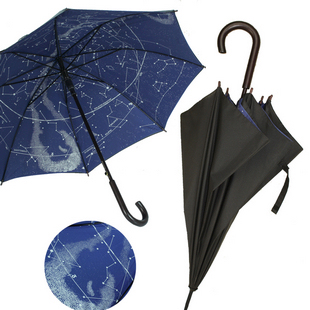 包邮创意星座伞超大弯钩长柄雨伞超强防风创意双层遮阳伞防紫外线