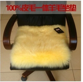 纯羊毛老板椅坐垫电脑椅垫子办公椅沙发坐垫加厚椅垫皮毛一体冬季