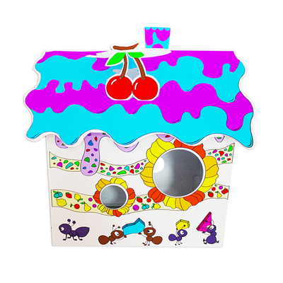 魔卡童儿童创意益智玩具屋 女孩diy小屋女生生日礼物纸制拼装房子