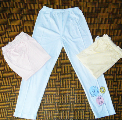 【婴乐岛】春夏季宝宝竹纤维两用裆薄料长裤6735儿童内衣 长睡裤