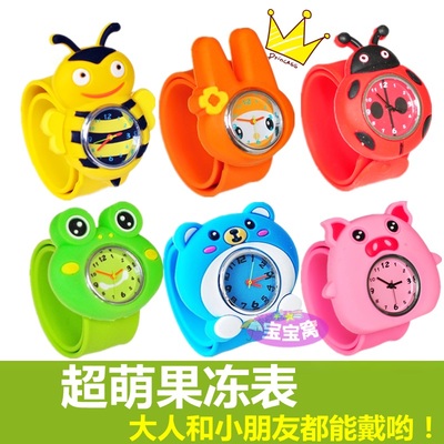 儿童拍拍表韩版卡通手表电子表2-3-4-5岁玩具男童女宝宝小孩礼物