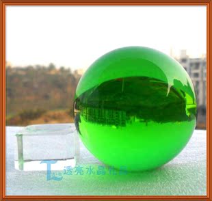 绿色环保人造水晶球办公室客厅摆件8、10、11、15、 20厘米公分