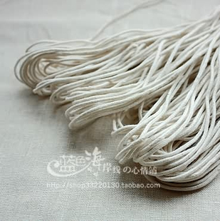 DIY手工辅料束口线包装线白色棉绳直径3mm1元3米