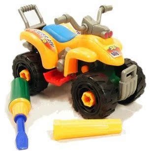 特价儿童益智拆装沙滩摩托车耐性思维螺母拆装车3-6岁玩具