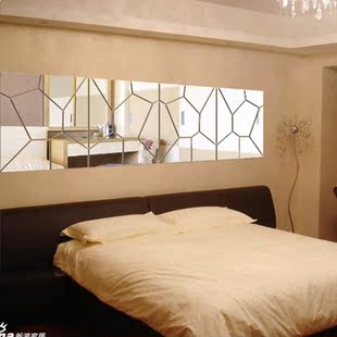梵果 水晶镜面立体墙贴 镜子婚房装修 餐厅卧室镜子温馨床头腰线