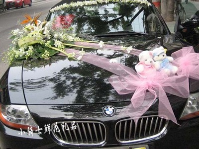 深圳10年实体鲜花店婚礼花车鲜花布置33具体价格请联系我们