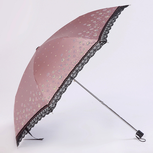 缀美洋伞 二折240T不透光色胶印刷伞 超强防晒防紫外线遮阳晴雨伞
