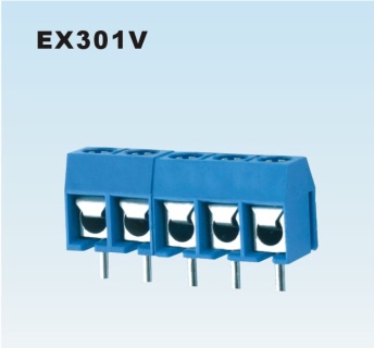 EX/KF/DG301螺钉式 PCB 接线端子5.0MM 蓝色 欧式 可拼接