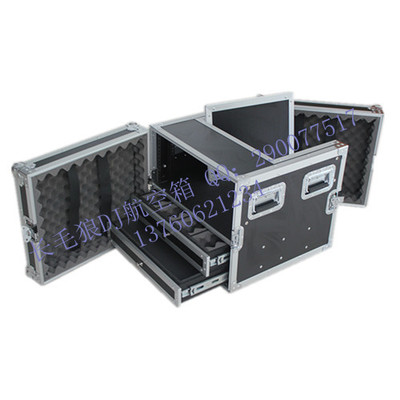 4U接收器+抽屉 机箱 调台航空箱订做 DJ航空箱定制 机柜 防震箱