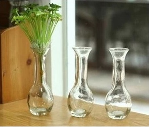 插花现代简约花玻璃瓶透明玻璃花瓶水培批发低价器促销冲钻特价