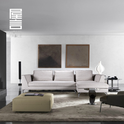 屋言现代风格纯麻布艺沙发大小户型客厅转角沙 创意组合沙发棉麻