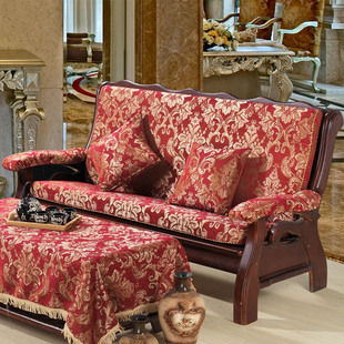 特价品牌加厚 红木沙发垫 实木沙发垫 木沙发坐垫带靠背垫子布艺