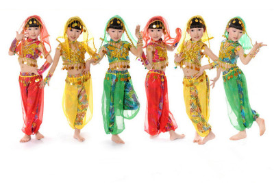 2015儿童舞蹈裙演出服女童幼儿园拉丁表演服印度舞肚皮舞蹈演出服
