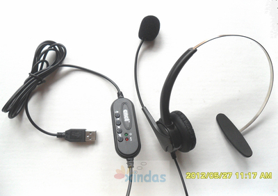 USB接头呼叫中心专用话务耳机 USB线控耳机电话话务耳机电话耳麦