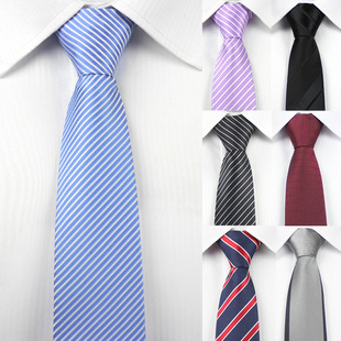 男士韩版窄领带商务正装条纹易拉得拉链式一拉得酒红深蓝色灰紫色