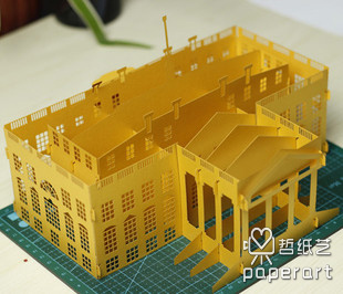 手工制作3D立体美国白宫纸雕拼装模型 diy小屋创意组装建筑纸模型