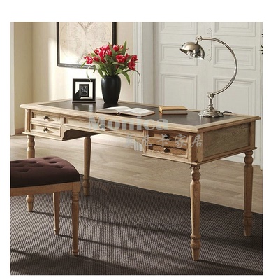 莫尼卡家具 出口欧洲实木书桌电脑桌 简约奢华台式桌写字桌办公桌