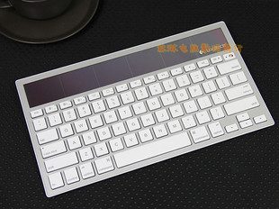 超薄无线蓝牙太阳能充电Mac iPad iPhone Mac OS平板电脑白色键盘