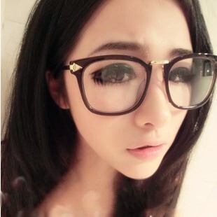 韩版大框眼镜框近视男女款潮非主流欧美复古箭头装饰眼镜架平光镜