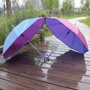 创意黑胶超强防晒遮阳伞防紫外情侣两用长柄伞户外旅游女士晴雨伞