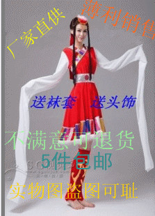 女装 特价舞台表演服装 藏族演出服装 民族服装 水袖 舞蹈服装h01