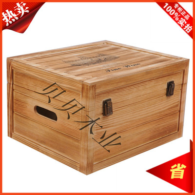 红酒盒红酒木盒六支装红酒包装盒红酒木盒子高档仿古6只装实木箱