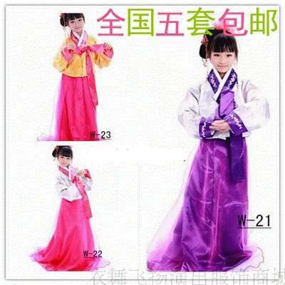 儿童演出舞蹈摄影表演服装少数民族韩国朝鲜族韩服女童六一儿童节