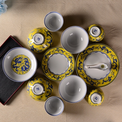 三环陶瓷高档餐具出口28头餐具套装盘子碗碟结婚创意礼品特价包邮