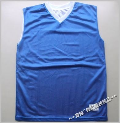 男童YBA天蓝网面涤纶篮球运动无袖T恤超宽带背心
