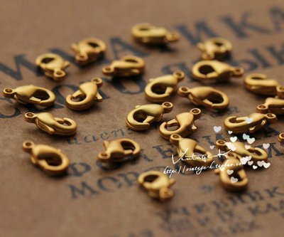 高品质 铜质镀24K金虾扣 项链扣 手工饰品配件diy