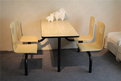 厂家直销肯德基连体餐桌椅 食堂连体餐桌椅 KFC餐桌椅 连体快餐桌