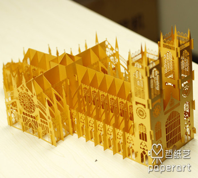 3D威斯敏斯特教堂纸雕古建筑模型 diy手工制作大型拼装城堡纸模型