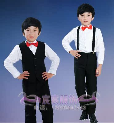 男童演出服装 男花童礼服男生少儿表演合唱服幼儿中学生舞蹈服装