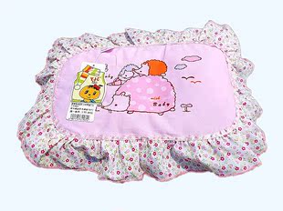 婴吉儿纯棉婴儿枕 花边决明子枕头儿童保健枕 长方形幼儿枕头