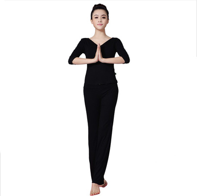 【瑜伽服】2015新款春夏舞蹈服装套装 女莫代尔练功服瑜伽服套装