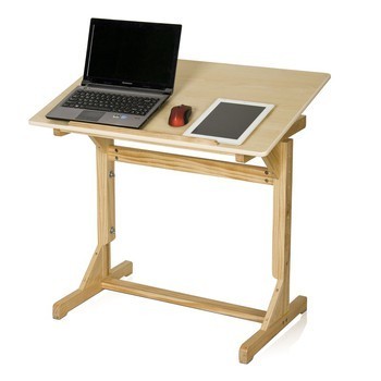 百松居 实木可调节儿童学习桌 电脑桌 书桌